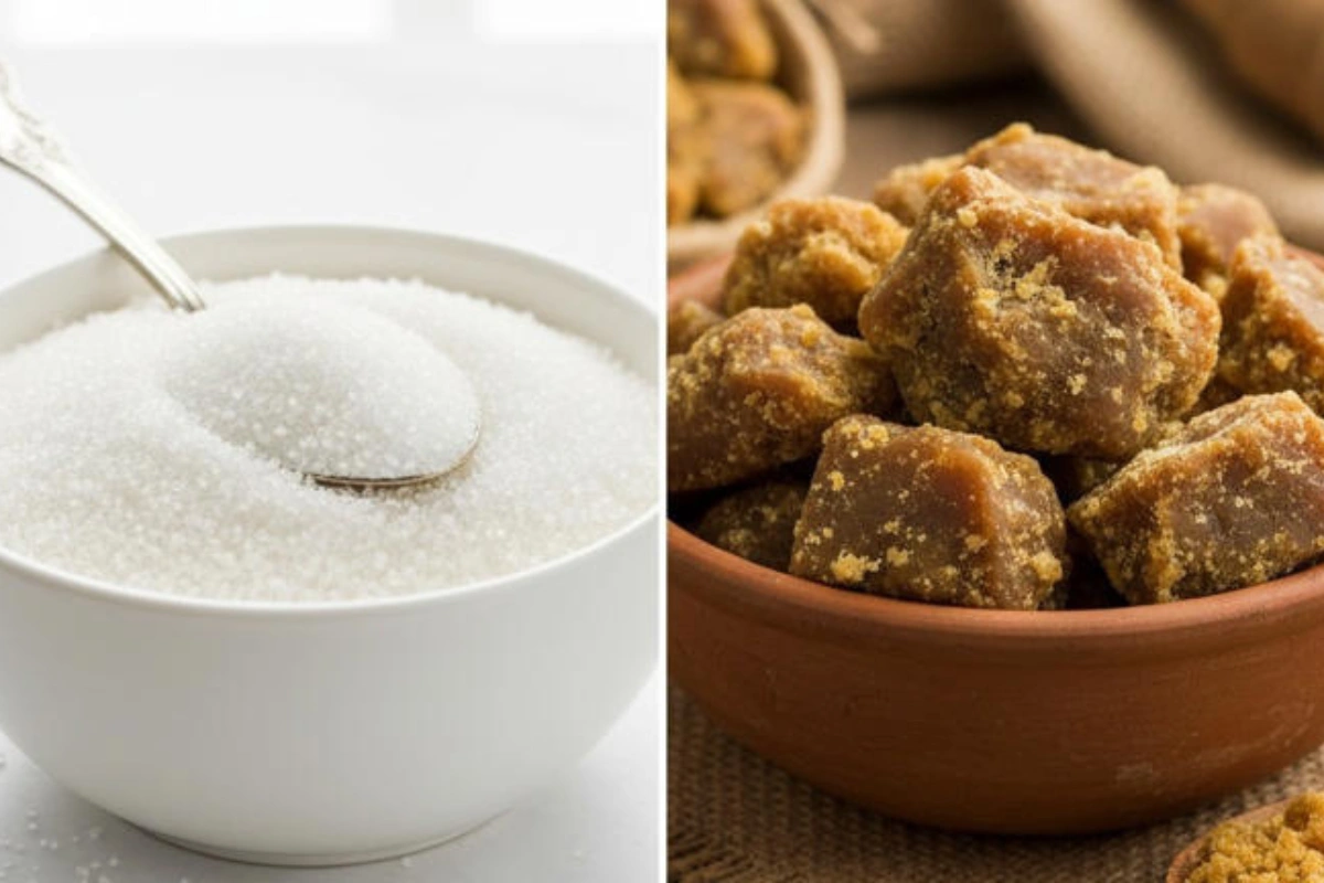 White sugar vs jaggery